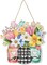 Smile Spring Wooden Wall Hanging – “Hello Spring” Mason Jar Floral Sign for Doors, Walls, Porch Décor & Seasonal Spring Gifts